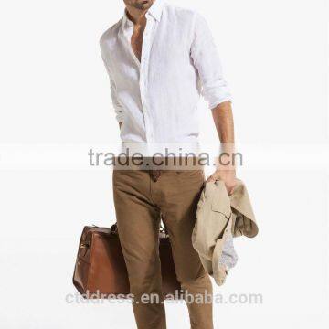 2014 New style 100% cotton Dark Khaki chino pants