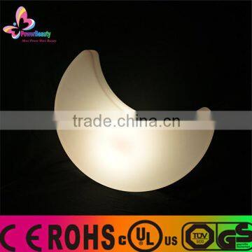 colorful PE plastic rechargeable 3d led crescent moon light