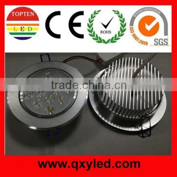 High quality silver aluminum housing 3w/5w/7w/9w/12w/15w/18w LED Downlight