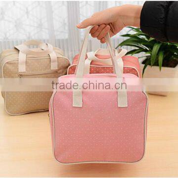 Cute light color Oxford Cosmetic Bag ,OEM Country style makeup Bag