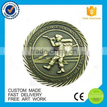 custom design casting Zinc alloy coin antique brass coin