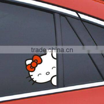 cute with hello kitty car bumper sticker