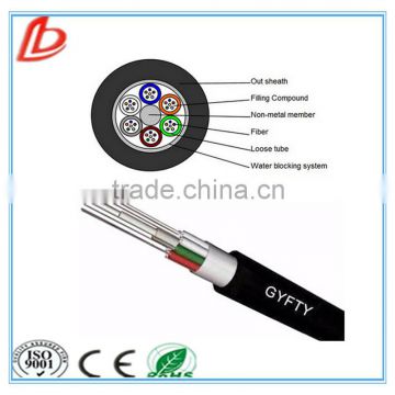 Aerial Single Mode Fiber Optic Cable Power Transmission System PE sheath GYFTY fiber cable