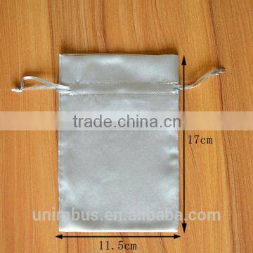 Hot sale custom small hair extension satin drawstring bag