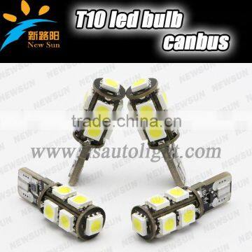 Canbus T10 W5W 9 leds ,Constant Current T10 W5W 9 Chips SMD5050 T10 9 smd Led Lamp