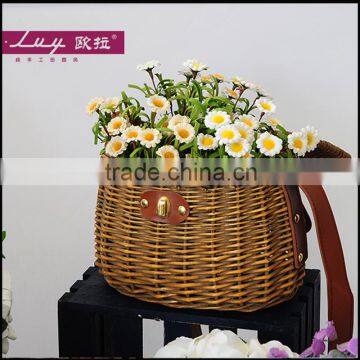 wicker decoration wall hanging plant basket