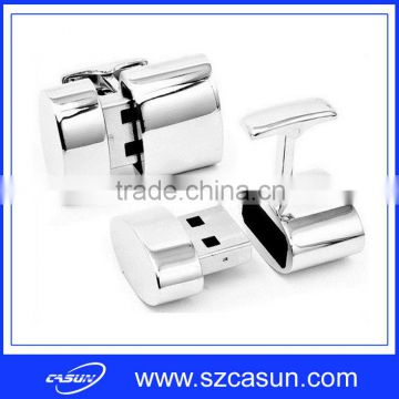 USB Cufflinks with custom logo Velvet gift box packing