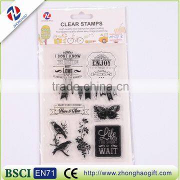 Hot sale plastic custom transparent clear stamper