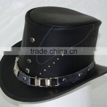 Top Hat, Steampunk, Goth, Grunge, Genuine Leather