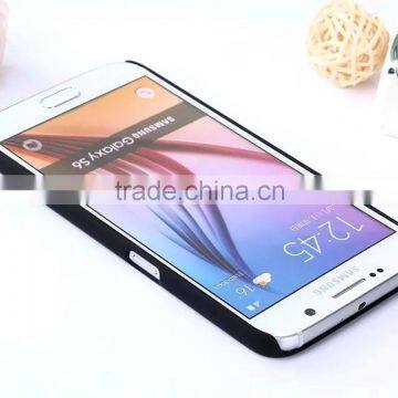 Wood Pattern PU+Rubberized pc Leather Back Hard Case for Samsung S6