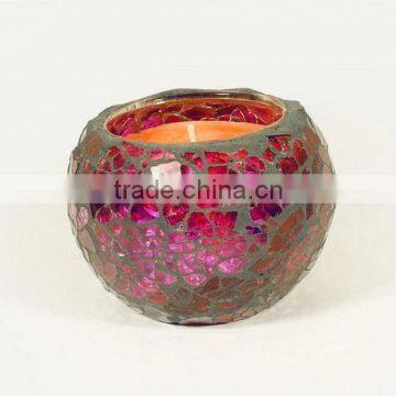 Glass Mosaic Candle Holder