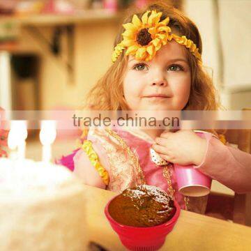 Kitchenware BPA Free Non-toxic Folding Design Silicone Baby Bowl photo-2