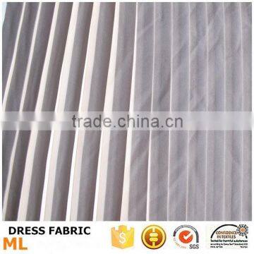 White party dress fabric pleated chiffon fabric pleating machine