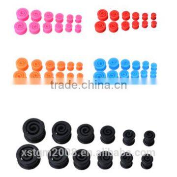 silicone ear plug flesh tunnel body silicone ear plugs free shipping