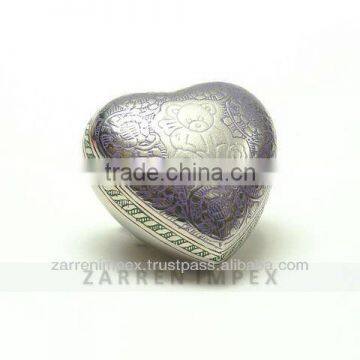Baby Engraved 3" Brass Heart Urn