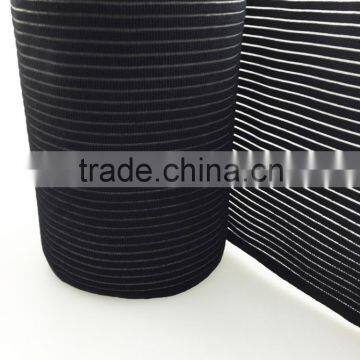 Wide elastic band with button hole