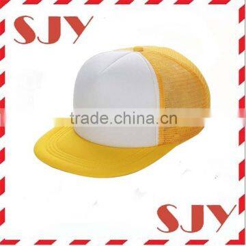 Adjustable Blank Wholesale Flat Brim Mesh Trucker Cap