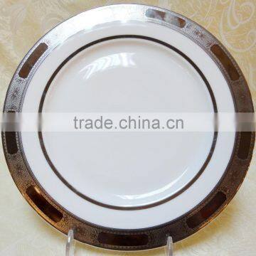 Embossed Gold Porcelain Plates With Good Quality photo-3