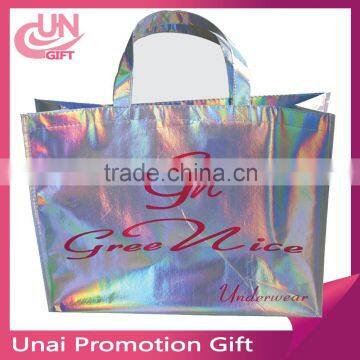 Luminous silver waterproof environmental protection shopping bag