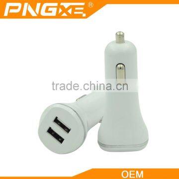 New arrival usb charger 2.4A two usb port car phone charger 12v