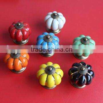 Colorful & Lovely Pumpkin Ceramics Cabinet Handle & Knobs