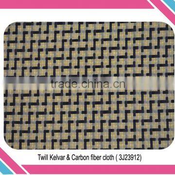 3k carbon+1500d aramid fiber fabrics color customized width/length good looking fabric