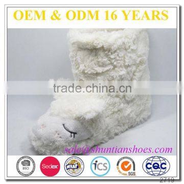 2016 fashion best selling cute plush sheep toy shoe