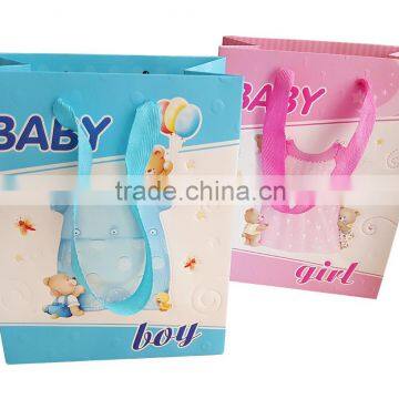 Paper gift bag for baby clothes fashion