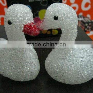 LED night light, colorful crystal swan night light