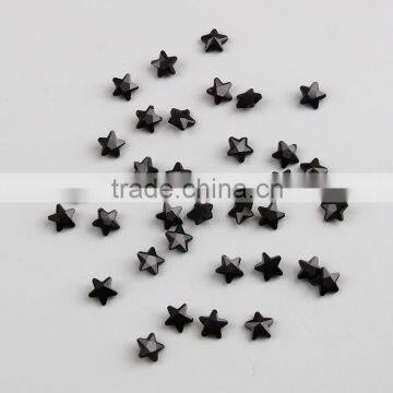 Star shaped black glass decorative stone