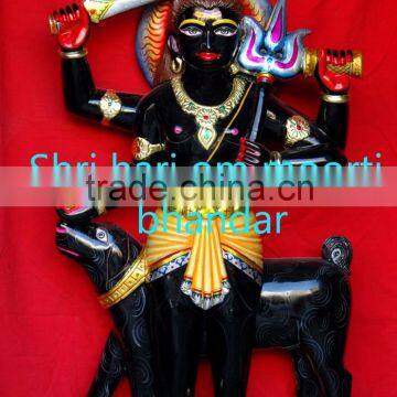 black marble bhairav statue