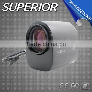 Superior hot sale product 1.3MP F1.2 Auto Iris DC 6-60mm zoom lens motor control