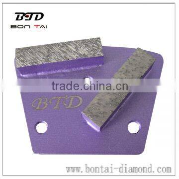 2 Seg Trapezoid Grinding Wing Diamond Concrete Floor Shoes for Floor Prep & Polish