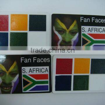 Hot sale promotional fan face paint cards,Easy portable flag face paint card