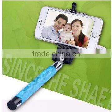 Extendable Mobile Phone Monopod Selfie Stick Wired Monopod Tube Plug For iPhone/Samsung