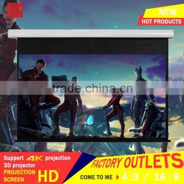 Imported material fabric screen 4K cinema screen projection electric projector screen