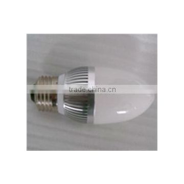 CE ROHS CE CERTIFICATE E27 180-250LM 3W LED CANDLE LIGHT BULB