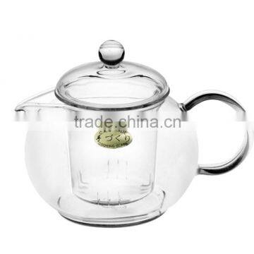 with glass teapot