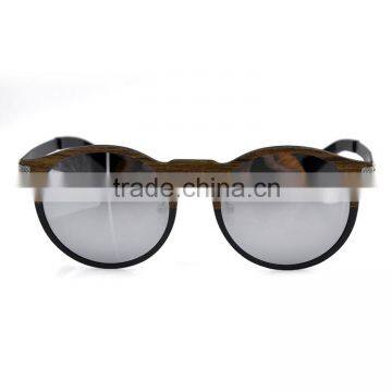 newest high quality vintage round double color carbon fiber sunglasses