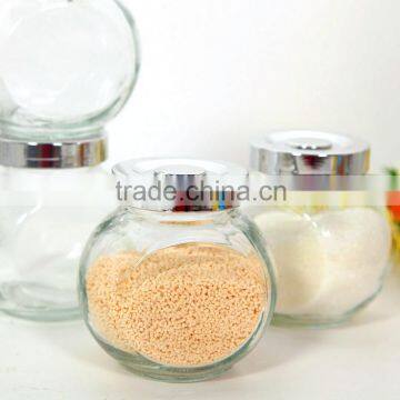 Set of Glass Jar for Candy Food Srorage With Cap photo-3