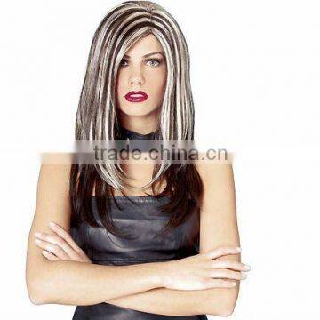 Machine Made Synthetic Wig -Hair Wig Rock Royalty Wig