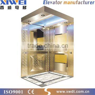 2015 New Product XIWEI 1250kg Gearless Villa Passenger Lift