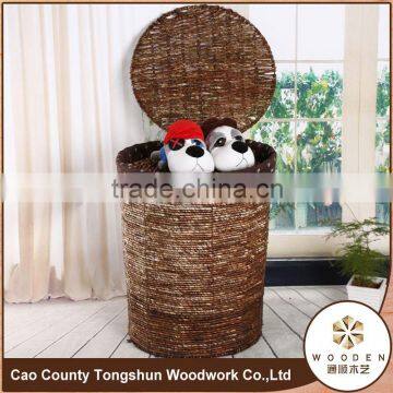 Handmade Finished Fabric Lined Wicker Basket
