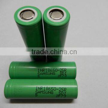 18650 25R 20A INR18650-25R 2500mah high drian battery cell for samsung 25r e-cig battery