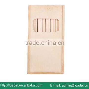 12pcs 7" Natural Mini Wooden Pencil Box photo-3