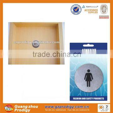 high quality warning self adhesive metal sign / metal adhesive door plate