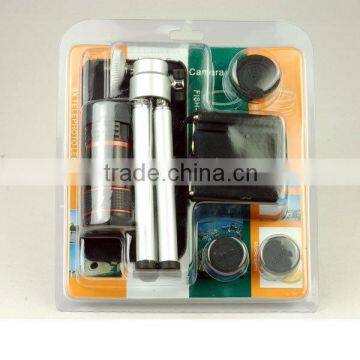 8X Optical Zoom Telescope Lens/Wide-angle(+macro lens)/Fisheye/2X Telephoto Lens Set For iPhone4/4S