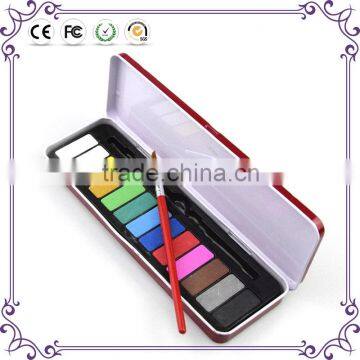 Non-toxic popular cake watercolor paint set for drawing 13 colors watercolor paint set