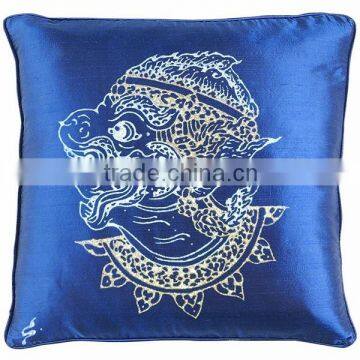 Pillow Case Cushion Covers Silk Art Fabric Painting Ramayan HANUMAN Chalisa photo-2