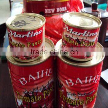 Bright Red Color 28-30% Brix Bulk Canned Tomato Paste